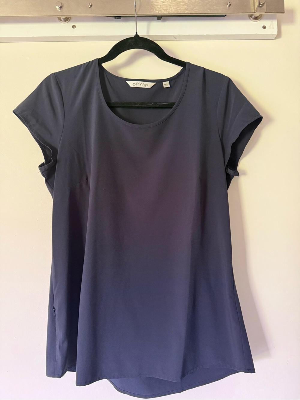 Orvis Navy Scoop Neck Short-Sleeve Tee